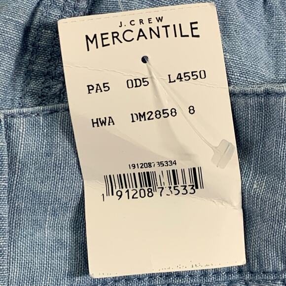 Madewell S NEW Denim Button Front Tie Mini Skirt Light Blue *flaw - Picture 6 of 8